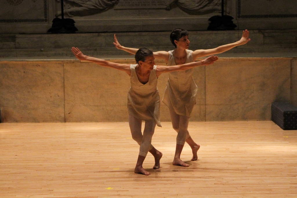 Molissa Fenley and Rebecca Chaleff in Dance An Impossible Space; Photo by Julie Lemberger